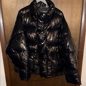 Mens 3X patent puffer jacket / NEW